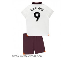 Manchester City Erling Haaland #9 Vonkajší Detský futbalový dres 2023-24 Krátky Rukáv (+ trenírky)